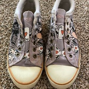 Ed Hardy sneakers, size 7